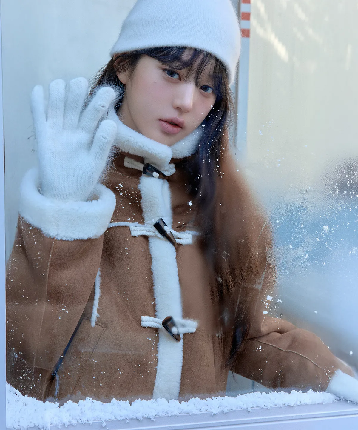 ROLAROLA High Neck Suede Mustang Jacket (Beige)